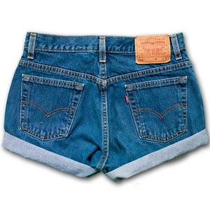 Levi's Shorts - Vtg Levi's Med/Dark Blue Wash High Waisted Shorts Levi's Shorts - Vtg Levi's Med/Dark Blue Wash High Waisted Shorts